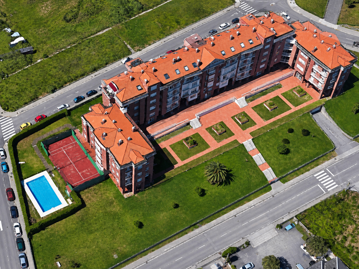 Vista aérea de la urbanización del piso en Santander
